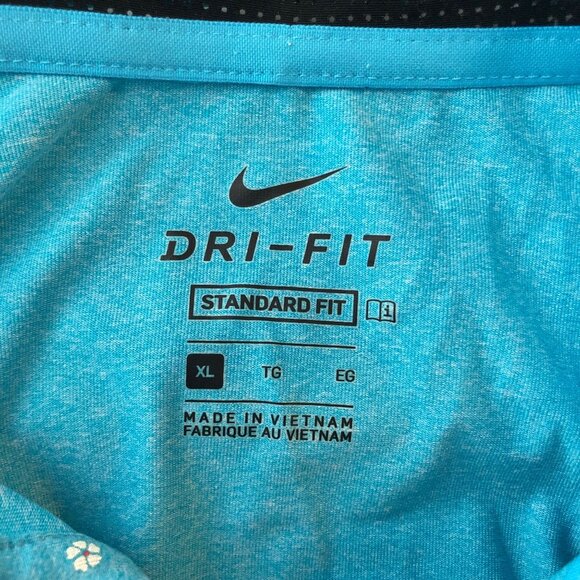 Nike Dri-Fit Mens Blue Vapor Printed Polo Shirt Size XL - Picture 3 of 5